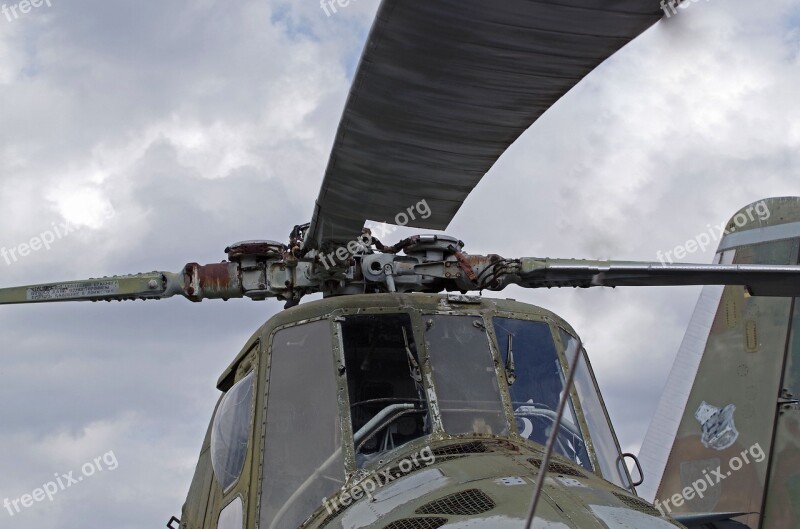 Helicopter Oldtimer Helicopter Cockpit Scrap Destroyed