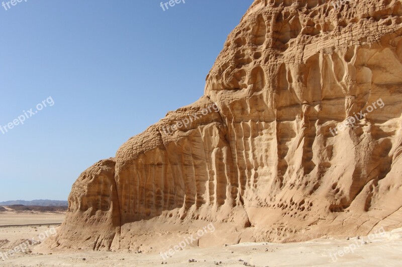 Desert Heat Rock Landscape Nature