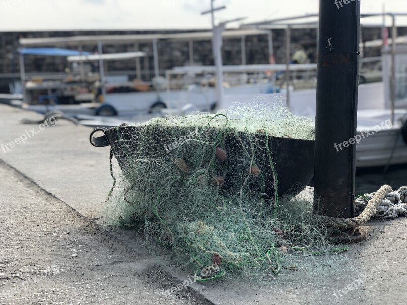 Port Fishing Net Fishing Fisherman Sea