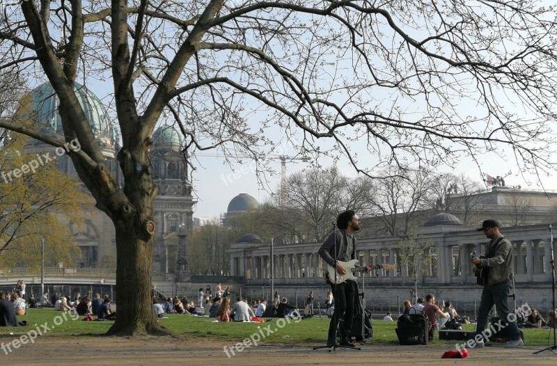 Music Berlin Park Musician Guitar