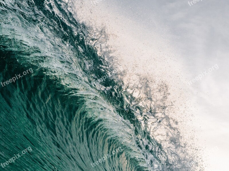 Wave Surf Shorebreak Beach Ocean