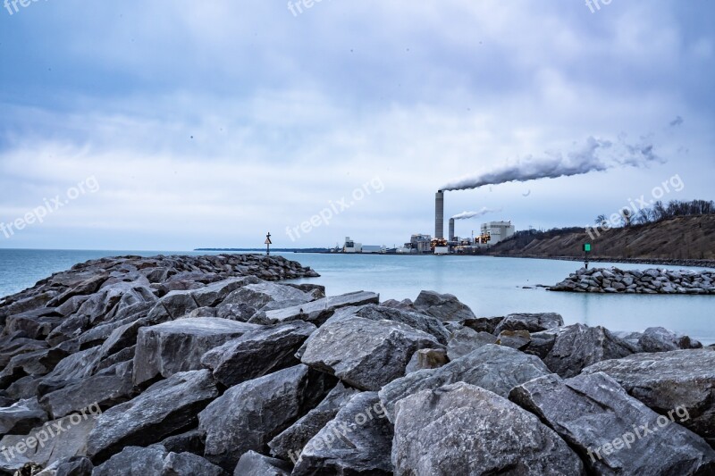 Industrial Power Plant Great Lakes Milwaukee Bender Park