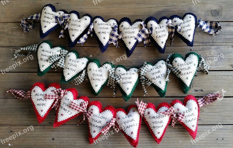 Hearts Sayings Craft Love Symbolic