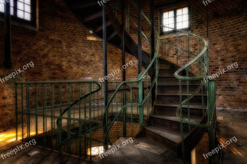 Stairs Spiral Staircase Tower Railing Gradually