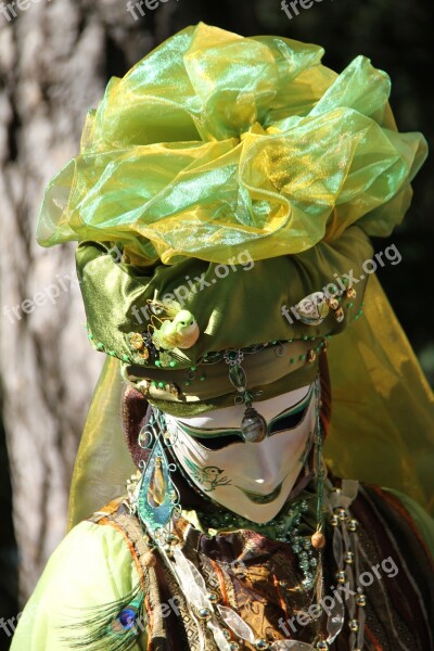 Carnival Mask Annecy Costume Hairstyle