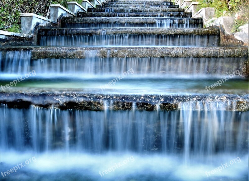 Streaming Waterfall Water Natural Flow