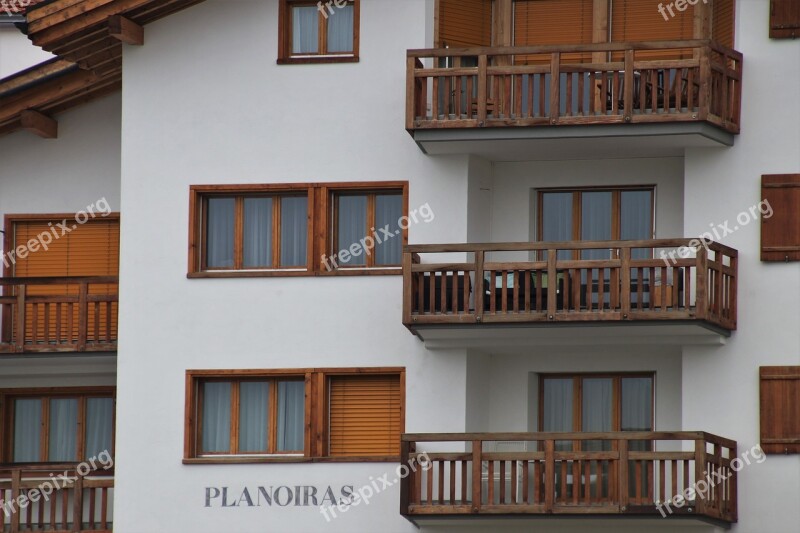 Guest Balcony Hotel Wooden Facade