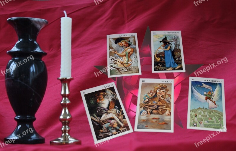 Tarot Cards Urn Candle Candlestick