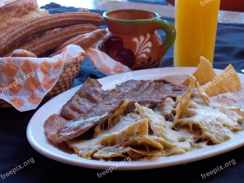 Chilaquiles Mexican Food Mexico Meat Chile