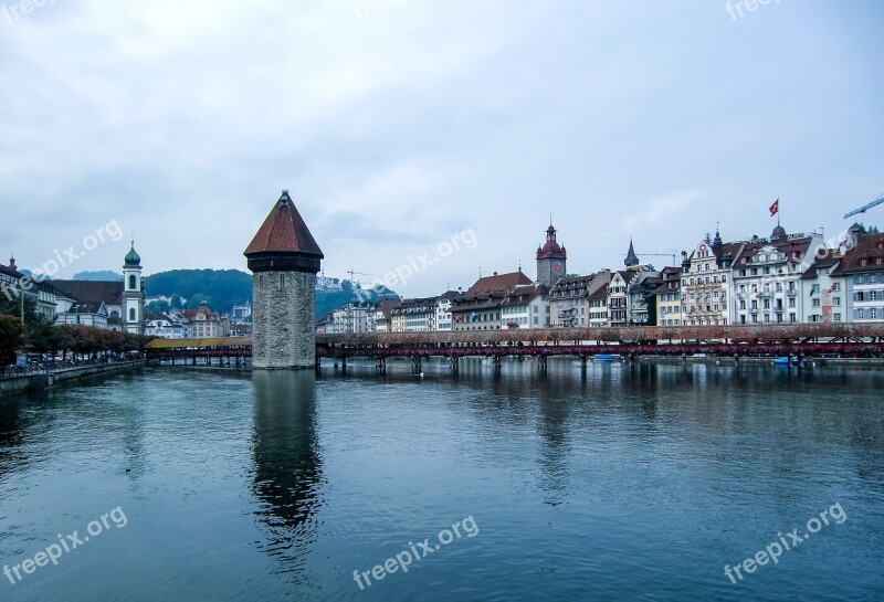 Switzerland Lucerne Water Lake Blue