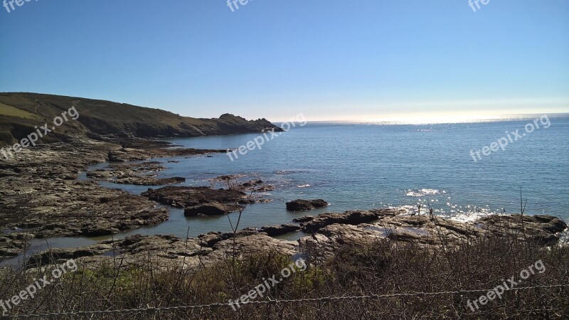 Cornwall Sea England Bay Scenic