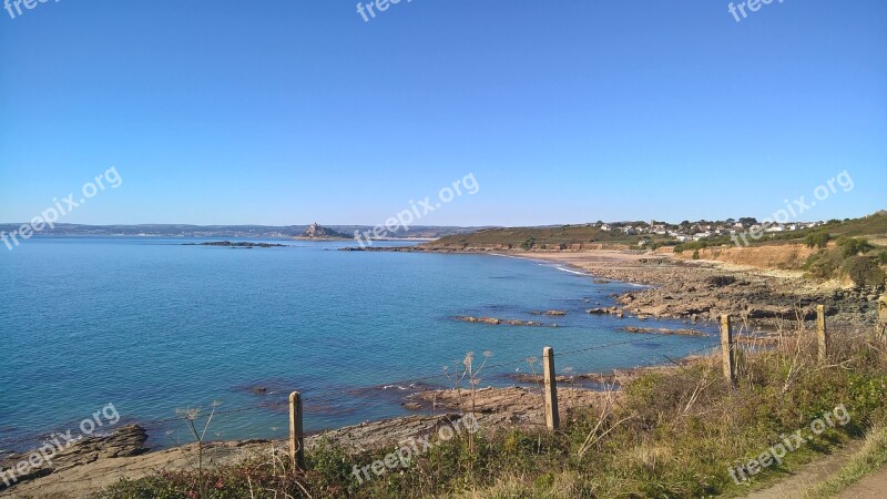 Cornwall Sea Ocean Water Scenic