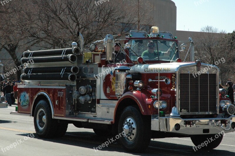 Fire Truck Red Heroes Antique Free Photos