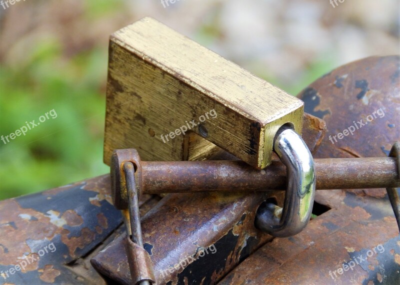 Lock Locked Metal Secure Padlock