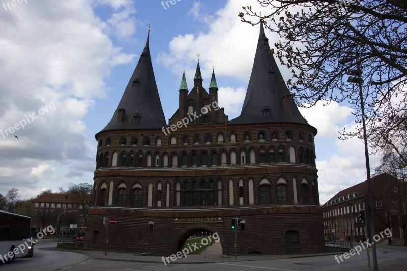 Lübeck Holsten Gate Landmark Historically Architecture