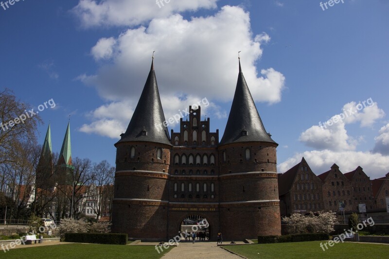 Lübeck Holsten Gate Landmark Historically Architecture