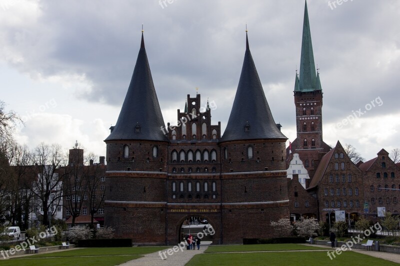 Lübeck Holsten Gate Landmark Historically Architecture