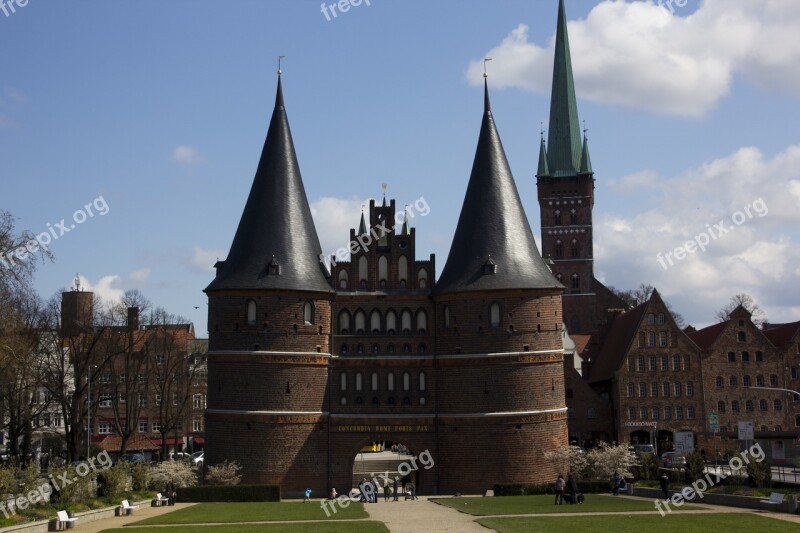 Lübeck Holsten Gate Landmark Historically Architecture