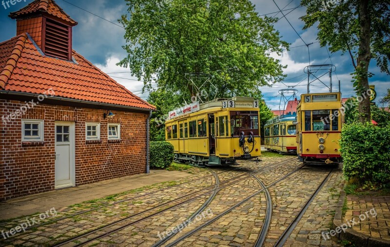 Tram Gleise Railway Station Rails Building