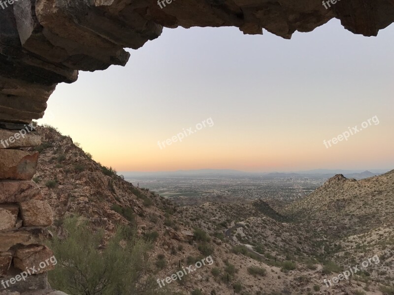 Arizona Phoenix South Mountain Park Desert Landscape