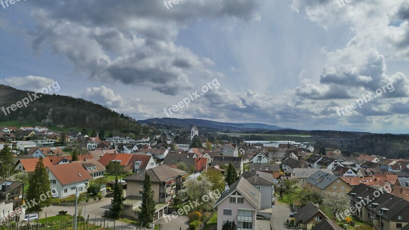 Landscape Switzerland Aargau Birmenstorf Houses