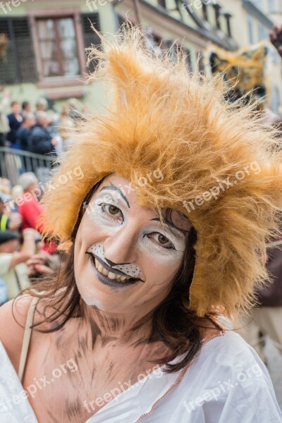 Lioness Woman Smile Tawny Fur