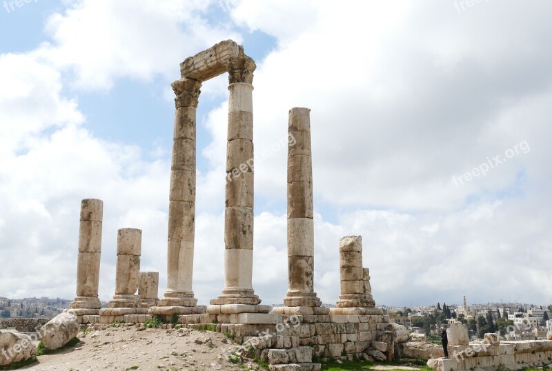 Jordan Amman Citadel Hill Antiquity Historic Center