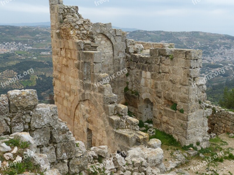 Jordan Ajloun Ruin Castle Fortress