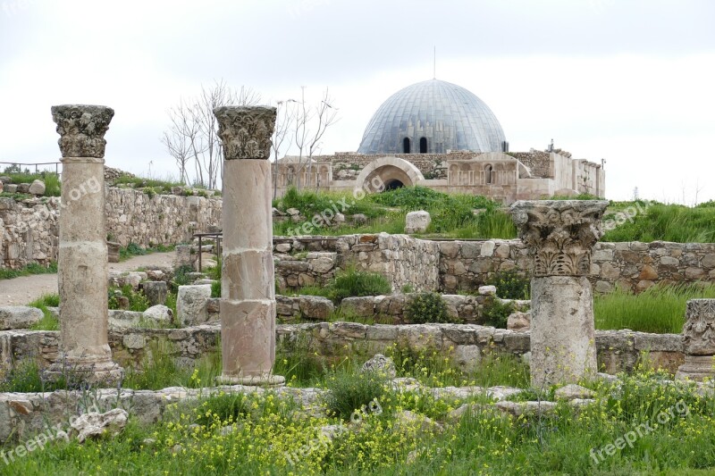 Jordan Amman Citadel Hill Antiquity Historic Center