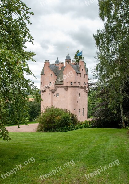 Castle Scotland Garden Rosa Clouds