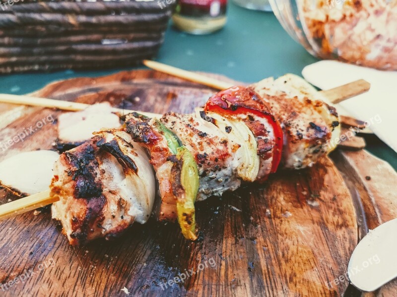 Barbecue Eat Shish Kebab Spit Free Photos