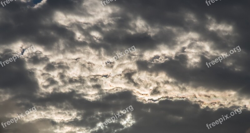 Clouds White Grey Cloudscape Weather