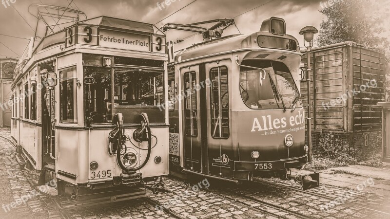 Tram Old Retro Sw Transport