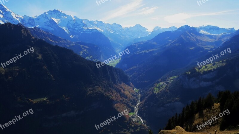 Nature Landscape Mountains Switzerland Bernese Oberland