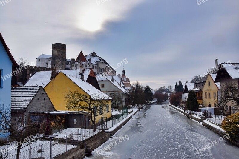 Jindřichův Hradec Castle Winter Vajgar Czech Republic