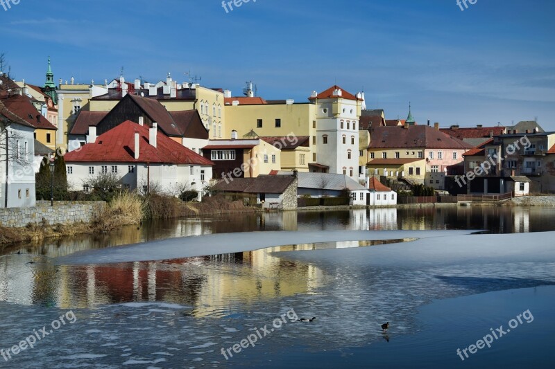 Jindřichův Hradec Pond Castle Winter Vajgar