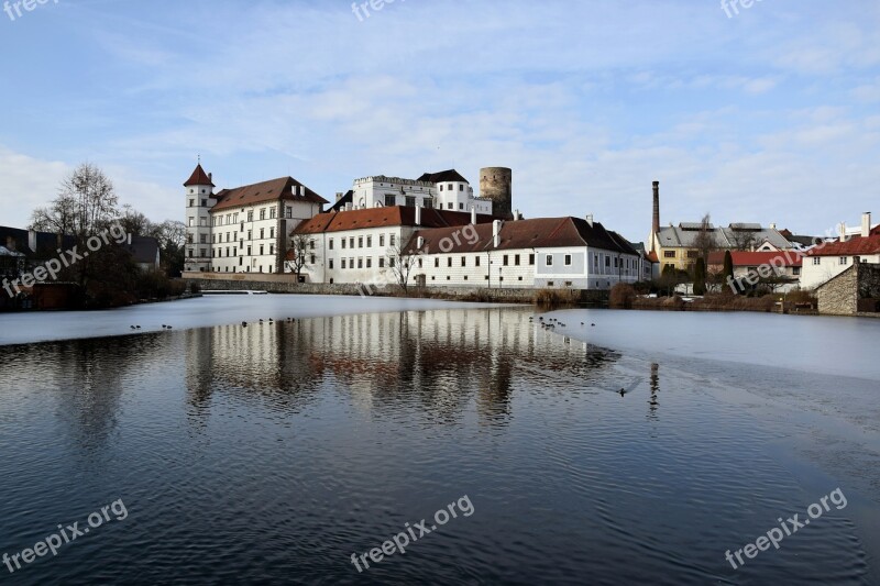 Jindřichův Hradec Pond Castle Winter Vajgar