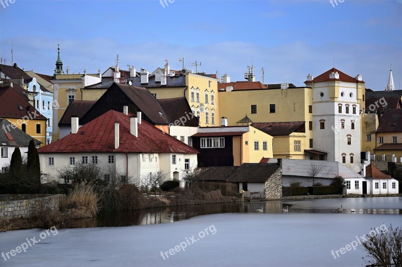 Jindřichův Hradec Pond Castle Winter Vajgar