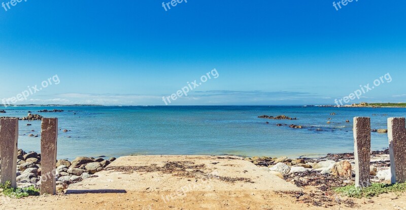 Sea Jetty Slipway Ocean Blue