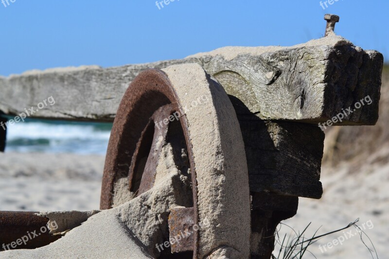 Wheel Winds Sand Beach Rusty