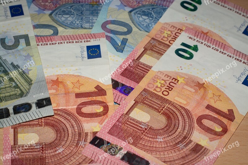 Money Euro Seem Paper Money Wealth