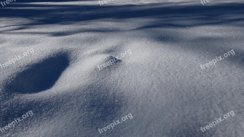 Snow Shadow Texture Winter Cold