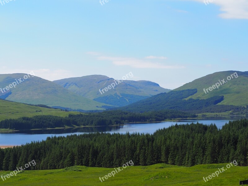 Nature Scotland Landscape Mountains Water