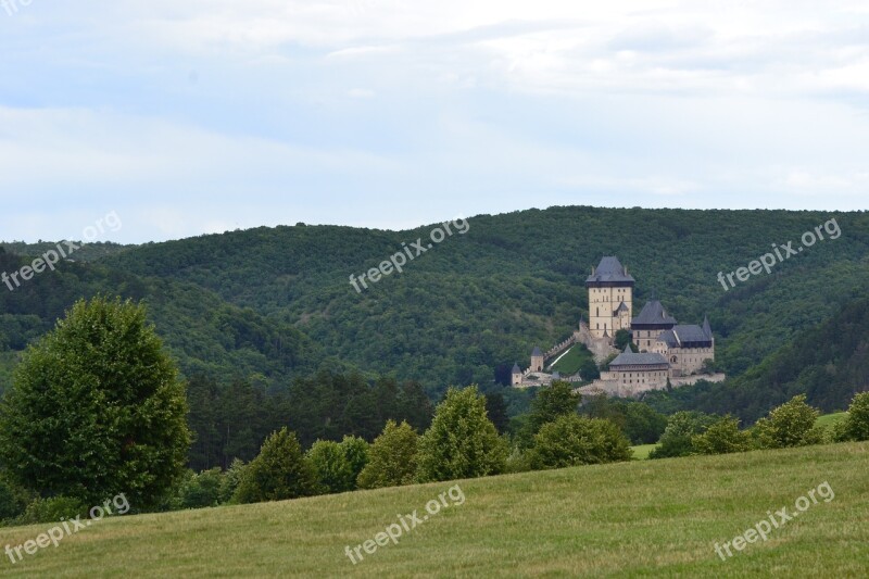 Karlstejn Castle The Walls Of The Strength Building