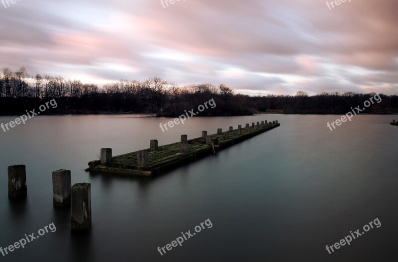 Bochum ümminger Lake Ruhr Area Lake Long Exposure