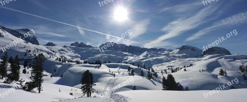 Dachstein Winter Panorama Snow Austria