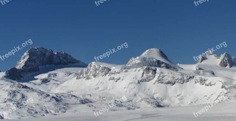 Dachstein Winter Panorama Koppenkarstein Landscape