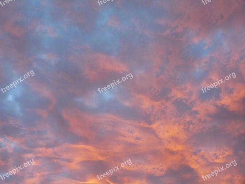 Sunset Evening Sky Clouds Mood