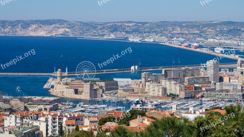 Marseille Panorama Mediterranean Sea Travel