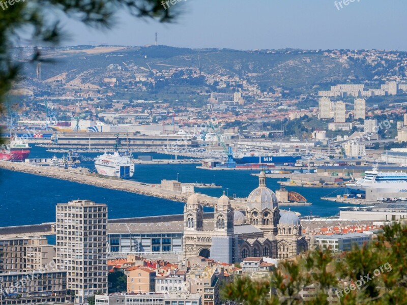 Marseille Panorama Mediterranean Sea Travel